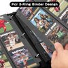 900 Pockets Trading Baseball Card Sleeves Binder, 50 Pages Double-Sided Protector Sports Card Binder Fit for MTG YU-GI-OH Cards, Football Cards, Game Cards, Standard Sized Cards for 3-Ring Binder