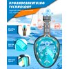 QingSong Full Face Snorkel Mask for Adults & Kids, Snorkeling Gear with Camera Mount, 180 Degree Panoramic View Snorkel Set Anti-Fog Anti-Leak