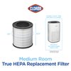 Clorox Medium Room Air Purifier True HEPA Replacement Filter, 1,000 Sq. Ft. Capacity, Removes 99.97% of Allergens up to 0.1 Micron, Compatible with 11030 & 11031, 1 Count (12030)