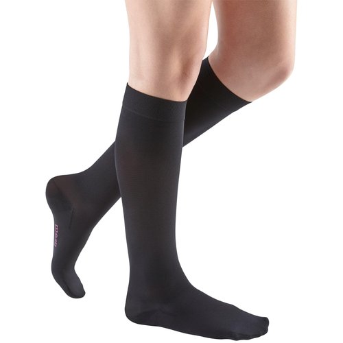 mediven Comfort for Women, 20-30 mmHg – Closed Toe Leg Circulation, Knee High Compression Stockings for Women, Semi-Transparent Leg Support Compression Hosiery , II, Ebony