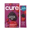 Cure Hydrating Plant Based Electrolyte Mix | Powder for Dehydration Relief | Made with Coconut Water | Non-GMO | No Added Sugar | FSA & HSA | Vegan | Box of 8 Packets - Berry Pomegranate