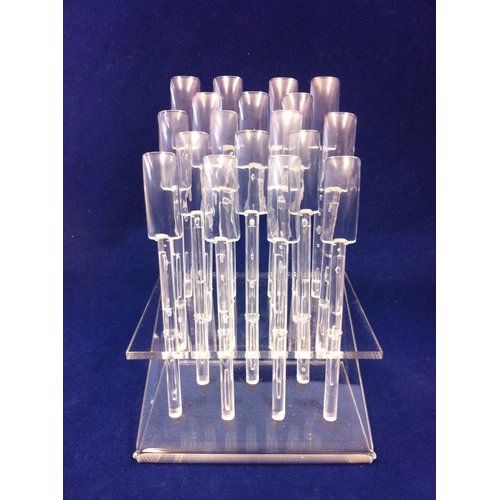 Beauticom 18 Piece Clear Plastic Nail Tip Sticks With Display Stand Set