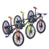 Ailejia Alloy Mountain Bicycle Ornament Model Bike Cake Topper Racing Bike Mountain Finger Bicycle Toy Mini Bicycle Vehicles Party Decorations Crafts for Home (Black Orange)
