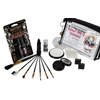 Scary Skeleton Makeup Kit By Bloody Mary - Professional Special Effects Face Makeup Supplies - FX Foundation, Black Blood Lipstick, Eye Shadow, Crayons, Brushes, Blood, Sponge & Case.