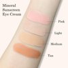 KYDA Mineral Sunscreen Eye Cream, 3-in-1 Anti-Aging Eye Cream, SPF 35, for Dark Circle and Fine Lines, Light