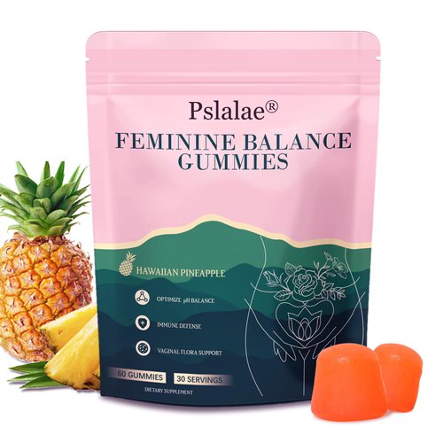 Premium Feminine Balance Gummies for Women – Pineapple Flavor – pH Balance, Immune & Digestive Support – Vegan, Gluten-Free – 60 Gummies (30-Day Supply)
