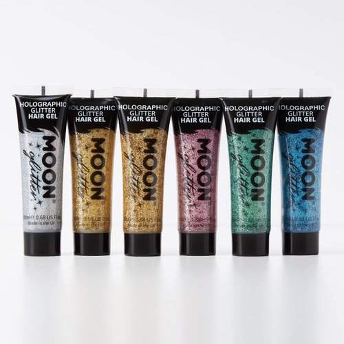 Holographic Glitter Hair Gel by Moon Glitter - 0.67fl oz - Set of 6