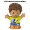 Fisher-Price Replacement Part Little People Sports Soccer Playset - HBW71 ~ Replacement Boy Figure ~ Wearing Yellow and Blue Soccer Uniform ~ Works Great with other playsets too!