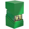 Ultimate Guard Boulder Solid 100+, Deck Case for 100 Double-Sleeved TCG Cards, Green, Secure & Durable Storage for Trading Card Games, No Transparency