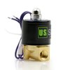 1/4" NPT Brass Electric Solenoid Valve 12VDC Normally Closed VITON (Standard USA Pipe Thread). Solid Brass, Direct Acting, Viton Gasket Solenoid Valve by U.S. Solid.