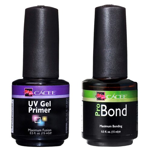 Cacee Nail Prep Set - ProBond Nail Dehydrator and UV Gel  Primer (Pro Bond), Nail Dehydrate and Bonder for Gel Nails and Acrylic Bond Aid Nail Prep Polish Primer 0.5 oz