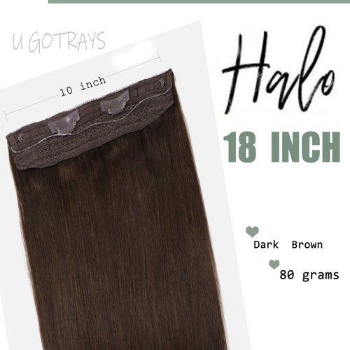 18 Inch Wire Human Hair Extensions Blonde Brown Wire Hair Extensions with Fish Line Straight Dark Brown Invisible Highlight Wire Couture Extensions Thick 80g/Set