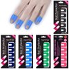 WEILUSI 50pcs Nail Polish Protector for Fingers U-Shape Tape Polish Guards Nail Art Plastic Peel Off Sticker Cuticle Protectors Disposable 5 Sheets