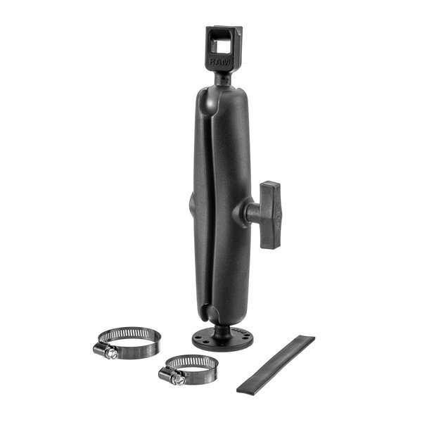 MotorGuide 8M4000978 Ram® Mount Trolling Motor Stabilizer — Shock Absorption Protects Stowed Trolling Motors — Long, Black, One Size