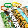 XIPEGPA 30 PCS Jungle Safari Party Favors Wild Animals Slap Bracelets Silicone Wristband for Animal Theme Party Favors Jungle Safari Birthday Party Supplies(Animal)