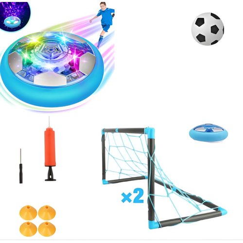 Generic Hover Soccer Ball Set with 2 Goals, Rechargeable Indoor Air Floating Soccer Ball with Bright LED Light and Foam Bumper, for Age 3 4 5 6 7 8-12 Year Old Kids Boys Girls