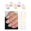 Wahrshei Semi Cured Gel Nail Strips | 20pcs Jelly Beige Semi Cured gel Nails Sticker | Gel Nail Wraps UV for Home Nails DIY