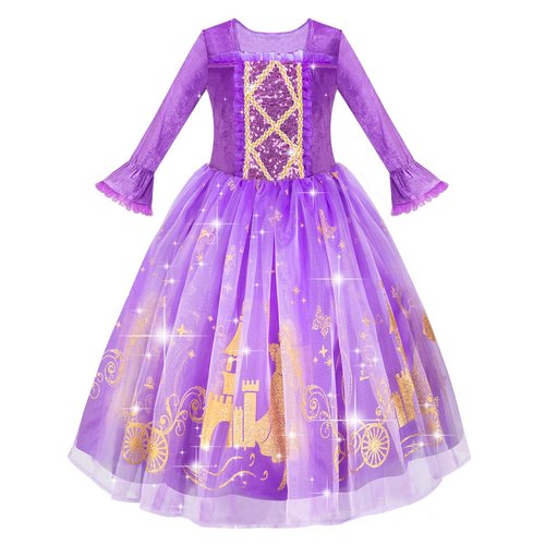 Meland Princess Dress Up for Girls 3-8, Dress Up Clothes for Girls Halloween Costumes Birthday Gift for Toddler Girls