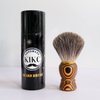 KIKC Synthetic Shaving Brush, Art Wooden Beard Brush (Ultra-Dense Synthetic Hair), Barber Shop Professional Salon Shaving Tool（22mm luxury Knot）