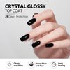GAOY Crystal Glossy Gel Top Coat and Base Coat Set, 16ml 2 Pcs High-Gloss Top Coat and No Wipe Foundation Combination for UV Light Gel Nail Polish