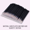 KINGMAS 100 Pack Eyeliner Brush, Disposable Ultra-fine Point Eyeliner Applicator Cosmetic Eye Wands Eye Liner Makeup Tool