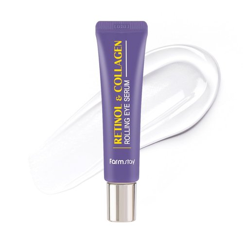 Farmstay Retinol &amp; Collagen Rolling Eye Serum for Dark Circles and Puffiness - Puffy Eye Bags, Fi...