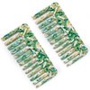 2 Pack Cellulose Hair Detangling Comb Wide Tooth Comb Unisex Curly Hair Straight Hair Wet Hair Comfortable No Pulling Hair Comb (Green)