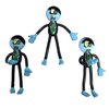 Zugar Land Assorted Halloween Bendable Rubber Zombies (3.75") Monster Action Figures Bendable Limbs Sensory Stress Relief Fidget Toys. Great Party Favor Trick or Treat Supplies (6 Zombies)