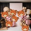9pcs Bear Balloons, Brown Bear Party Balloons Cute Foil Animal Balloons for Teddy Bear Party Decorations Supplies for Kids Baby Shower, Jungle Theme, Birthday, Woodland, Lawn Decor