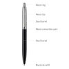 ChaoQ Ballpoint Pen, 3 Pcs Retractable Metal Ballpoint Pens, for Gift, Business, Office, 1.0mm Medium Point Black Ink, 6 Extras Replaceable Metal Refills, (3 Pens and 6 Refills) - Black, White, Gray