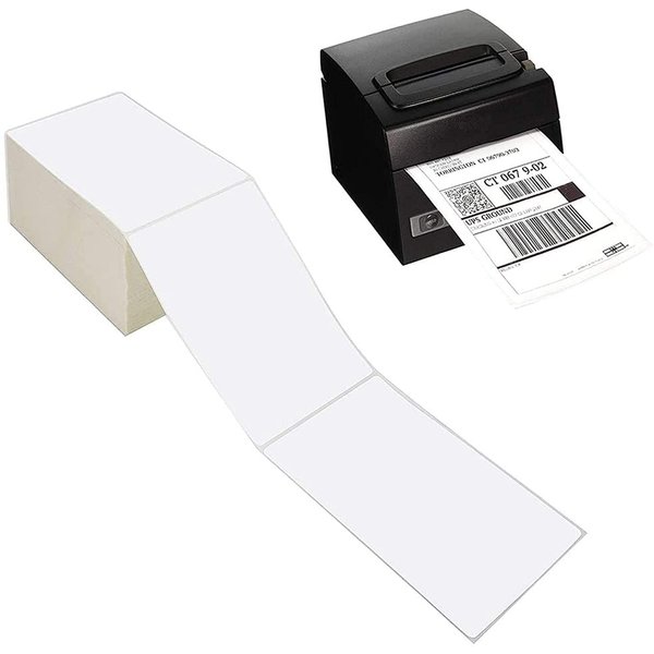 4x6 Thermal Labels, ANWALE Shipping Label, Direct Thermal Printer Label (500 Fan-Fold Labels), Commercial Grade Compatible with Rollo Label Printer, MUNBYN, iDRPT, Polono, Zebra Thermal Label Printer