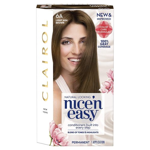 Clairol Nice &#39;n Easy Hair Color, Natural Light Ash Brown (114), 2 pk