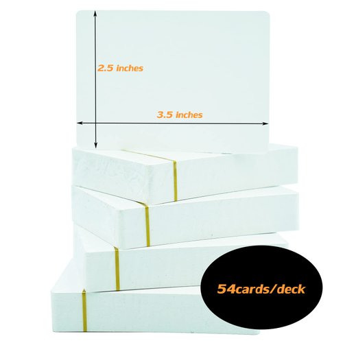 SEETOOOGAMES Blank Playing Cards to Write on - 216pcs Poker Size Game Cards