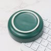MEI YI TIAN Small Ceramic Paperclip Holder for Desk, Round Paper Clip Holder Push Pin Organizer Macaron Dark Green Paper Clip Dispenser Desktop Organizer Cute Storage Plate Desk Accessories