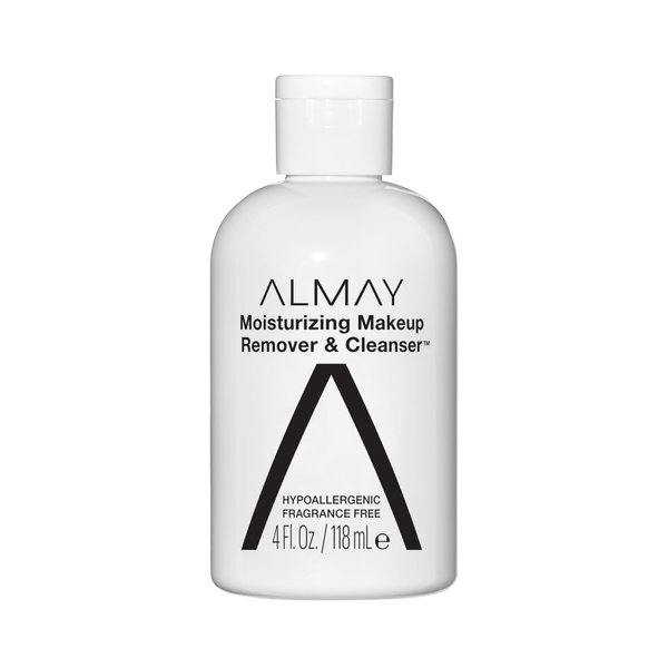 Almay Moisturizing Makeup Remover & Cleanser, Stocking Stuffer for Women, Hypoallergenic, Fragrance-Free, Removes Regular and Longwear Makeup, 4 Fl Oz