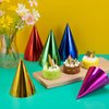 HANYMWANZW 60 Pack Birthday Party Hats for Kids Adults Pets, Metallic Foil Cone Paper Hats for Birthday, Baby Shower, Anniversary, Housewarming Party, Multicolor