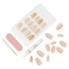 Ardell Nail Addict Premium Artificial Nail Set, Nude Jeweled Coffin Shaped With Gold Accents, 24 Press On Nails, Glue On Nails For An Easy Manicure