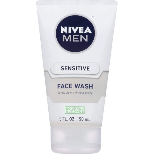 NIVEA MEN Sensitive Face Wash with Vitamin E, Chamomile and Witch Hazel Extracts, 5 Fl Oz Tube