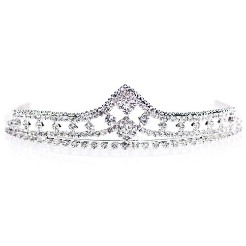 Anderson's Cleo Tiara, Rhinestone Wedding, Prom, Pageant Tiara, Queen Or Princess Tiara For Prom, Homecoming, Pageant, Wedding, School Dance, Award, Costume, Party, Event