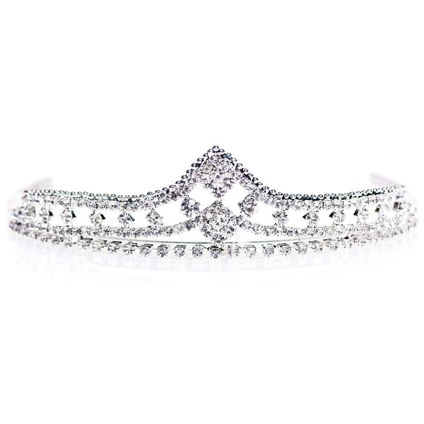 Anderson's Cleo Tiara, Rhinestone Wedding, Prom, Pageant Tiara, Queen Or Princess Tiara For Prom, Homecoming, Pageant, Wedding, School Dance, Award, Costume, Party, Event