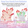 ANCIRS 2 Pairs UV Gloves for Gel Nail Lamp, Anti UV Fingerless Gloves for Nail Art DIY Accessories, Gel Manicure UV Shield Gloves for Hand Skin Care Protection- White