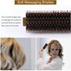 Vista Round Hair Brush Boar Bristle Wooden Hair Brush for Women Blow Drying Handle Anti Static Hairbrush for Hair Styling, Drying, Curling
