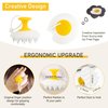 Aideart Scalp Massager Hair Growth, Hair Shower Brush for Dandruff Removal,Oil Brush for Hair,Wet and Dry Hair Detangler (White & Yellow)
