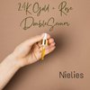 Nielies 24k Gold Foil Essence Serum With Rose Extract, Moisturizing Anti-Aging Anti Acne Treatment Essence Cream, Face Skin Gold Essence Serum 1 FL OZ, 30 ML