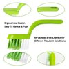 Living&Giving Grout Brush, (4 in 1) Grout Cleaner Brush, Tile Joint Scrub Brush with Handle, Stiff Cleaning Brush for All of The Household Such as Shower,Bathroom, Kitch, Seams, Floor Lines