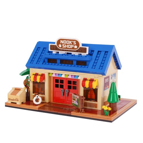 Geniteen Building Block Set, Creative Animal House Building Bricks Toy Collectible Display DIY Construction House Building Toys, Gifts for Adult and Kids (Blue)