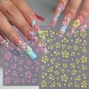 10 Sheets Hibiscus Flower Nail Stickers for Nail Art Petal Floral Nail Art Stickers Decals 3D Self-Adhesive Pegatinas Uñas Pink Blue Gold Silver Nail Design Flowers Sticker DIY Nail Decor for Women