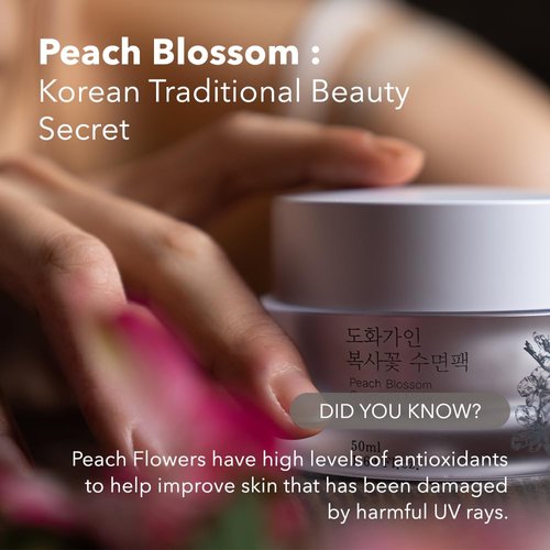 House of Dohwa, Peach Blossom Overnight Mask l Vitamin C, Rejuvenating, Hydrating l Product of Korea - 1.69 fl. Oz