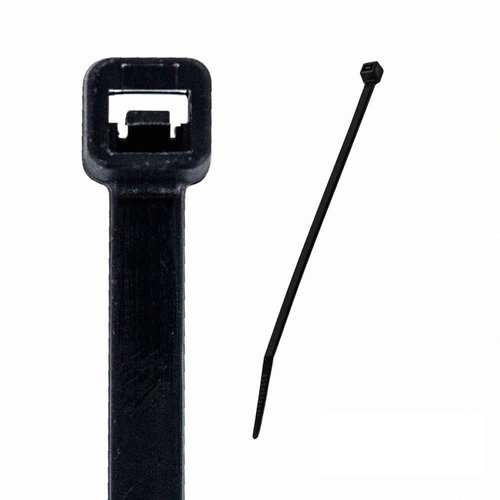 NavePoint 8 Inch Nylon UV Resistant Cable Wire Zip Tie 50 lbs - Black 500 Pack Lot Pcs Qty