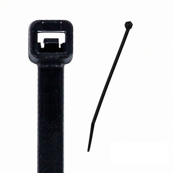 NavePoint 8 Inch Nylon UV Resistant Cable Wire Zip Tie 50 lbs - Black 500 Pack Lot Pcs Qty